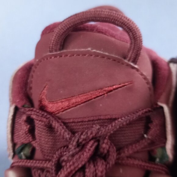 Nike Air More Uptempo Burgundy Athletic Shoes "Night Maroon" - Picture 4 of 13
